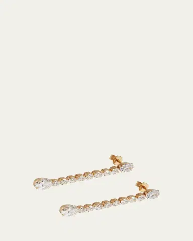 Kendall Row 14K Yellow Gold Lab Grown Diamond Dangle Earrings | Thumbnail 4