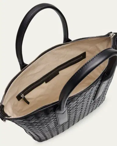 Bottega Veneta Men's Intrecciato Zip North-South Tote Bag | Thumbnail 9 Bottega Veneta Men's Intrecciato Zip North-South Tote Bag | Thumbnail 9