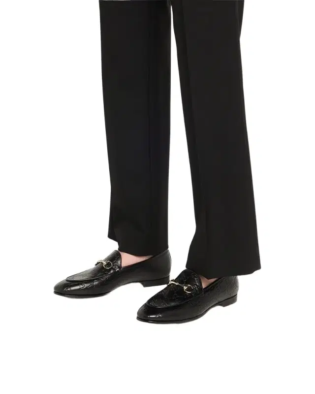 Gucci Jordaan GG Leather Bit Loafers
