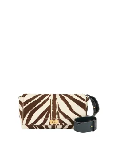 Anya Hindmarch Mortimer Zebra-Print Calf Hair Crossbody Bag | Thumbnail 1 Anya Hindmarch Mortimer Zebra-Print Calf Hair Crossbody Bag | Thumbnail 1