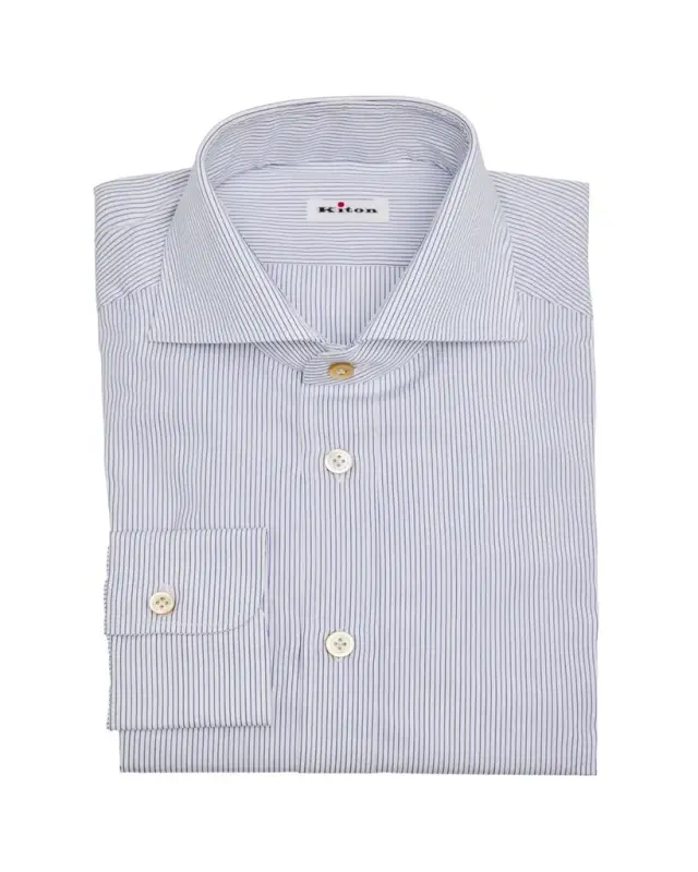 Men's Cotton Hairline Stripe Dress Shirt