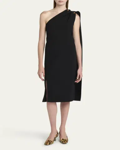 Bottega Veneta One-Shoulder Drape Slit Dress | Thumbnail 6 Bottega Veneta One-Shoulder Drape Slit Dress | Thumbnail 6