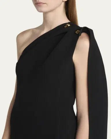 Bottega Veneta One-Shoulder Drape Slit Dress | Thumbnail 9 Bottega Veneta One-Shoulder Drape Slit Dress | Thumbnail 9