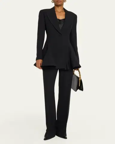 Lafayette 148 New York Saint Marks Straight Wool-Silk Pants | Thumbnail 2 Lafayette 148 New York Saint Marks Straight Wool-Silk Pants | Thumbnail 2