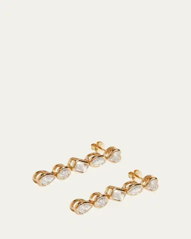 Kendall Row 14K Yellow Gold Fancy Shape Lab Grown Diamond Dangle Earrings | Thumbnail 4
