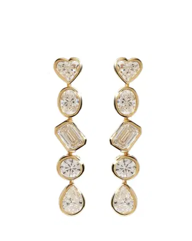 Kendall Row 14K Yellow Gold Fancy Shape Lab Grown Diamond Dangle Earrings | Thumbnail 1