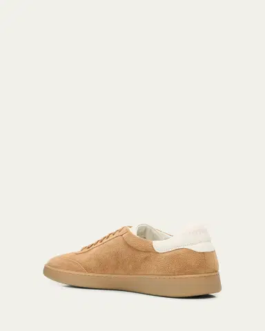 Stuart Weitzman Men's Banner Suede Wingtip-Toe Low-Top Sneakers | Thumbnail 4