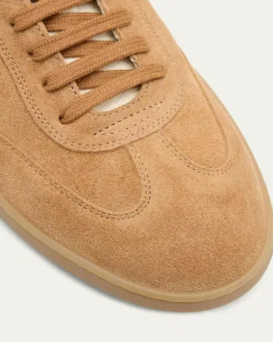 Stuart Weitzman Men's Banner Suede Wingtip-Toe Low-Top Sneakers | Thumbnail 5