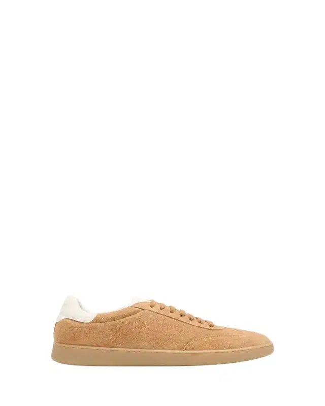 Men's Banner Suede Wingtip-Toe Low-Top Sneakers