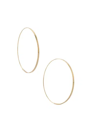 Lana 50mm Medium Flat Magic Hoop Earrings in 14K | Thumbnail 4 Lana 50mm Medium Flat Magic Hoop Earrings in 14K | Thumbnail 4
