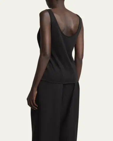 Saint Laurent Metallic Knit Sleeveless Tank Top | Thumbnail 12