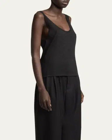 Saint Laurent Metallic Knit Sleeveless Tank Top | Thumbnail 13