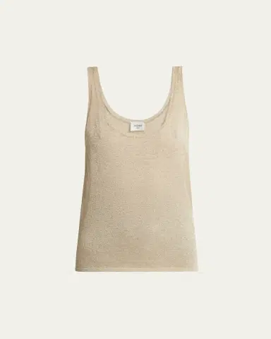 Saint Laurent Metallic Knit Sleeveless Tank Top | Thumbnail 5