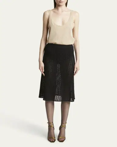 Saint Laurent Metallic Knit Sleeveless Tank Top | Thumbnail 6