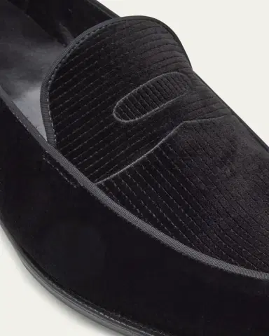 John Lobb Men's Bill Velvet Penny Loafers | Thumbnail 5 John Lobb Men's Bill Velvet Penny Loafers | Thumbnail 5