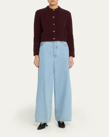 Bottega Veneta Knot-Button Boucle Knit Cardigan | Thumbnail 2