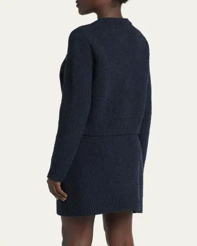 Bottega Veneta Knot-Button Boucle Knit Cardigan | Thumbnail 7