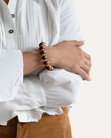 Saulé Mika Chocolate Cherry Bracelet, 8.5"L | Thumbnail 2