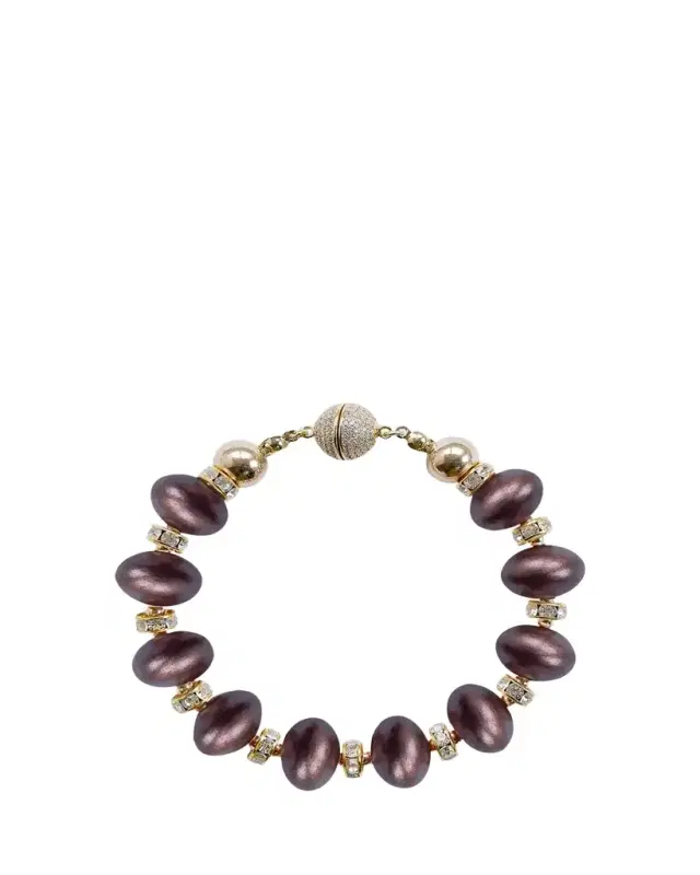 Saule Label Mika Chocolate Cherry Bracelet, 8.5"L