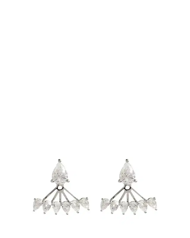 Kendall Row 14K White Gold Pear Lab Grown Diamond Earring Jackets