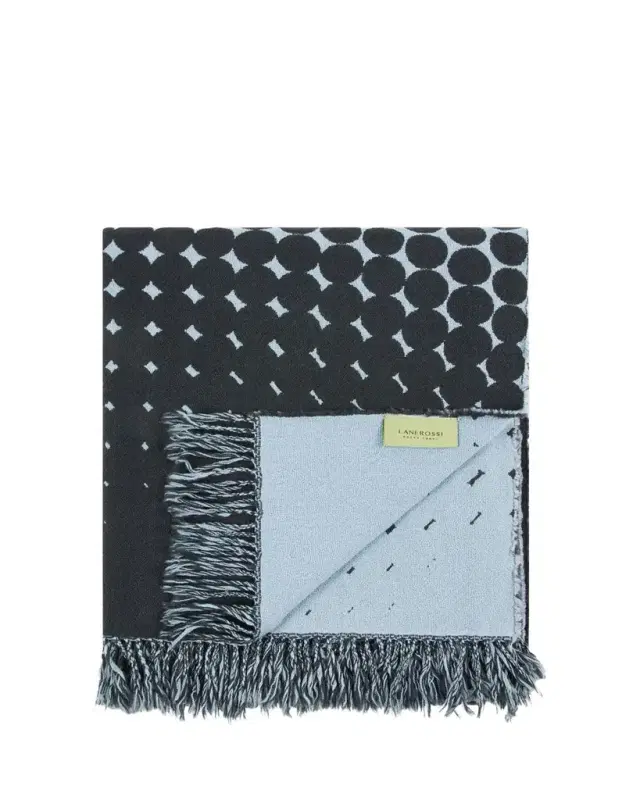 LANEROSSI Tiglio Reversible Wool Throw, 51" x 70"