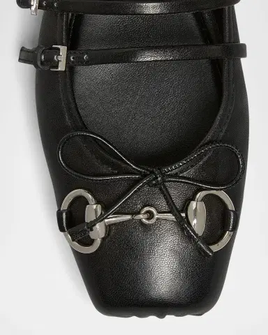 Gucci Horsebit 3-Strap Mary Jane Ballerina Flats | Thumbnail 3