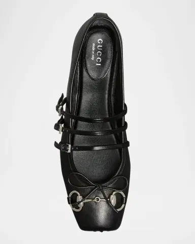 Gucci Horsebit 3-Strap Mary Jane Ballerina Flats | Thumbnail 4