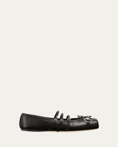 Gucci Horsebit 3-Strap Mary Jane Ballerina Flats | Thumbnail 5