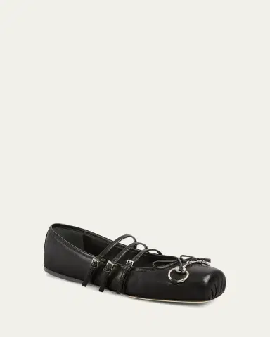 Gucci Horsebit 3-Strap Mary Jane Ballerina Flats | Thumbnail 6