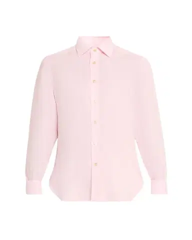 Kiton Men's Linen Sport Shirt | Thumbnail 1