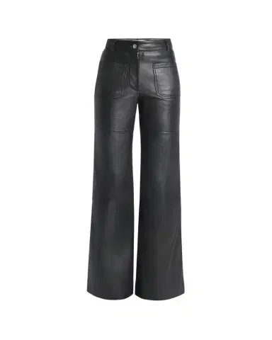Victoria Beckham Alina Flared Leather Trousers | Thumbnail 1 Victoria Beckham Alina Flared Leather Trousers | Thumbnail 1