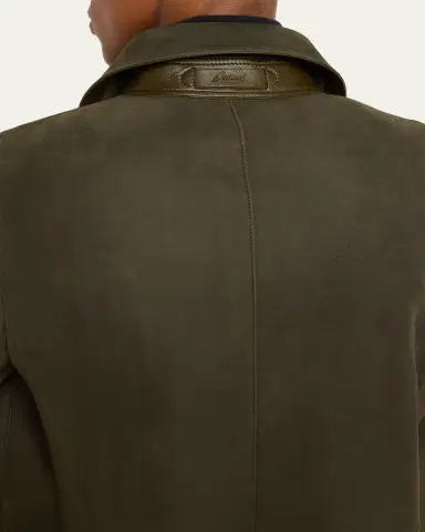 Brioni Men's Leather Overcoat | Thumbnail 5