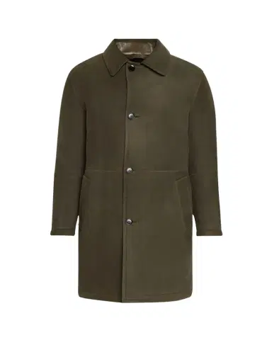 Brioni Men's Leather Overcoat | Thumbnail 1