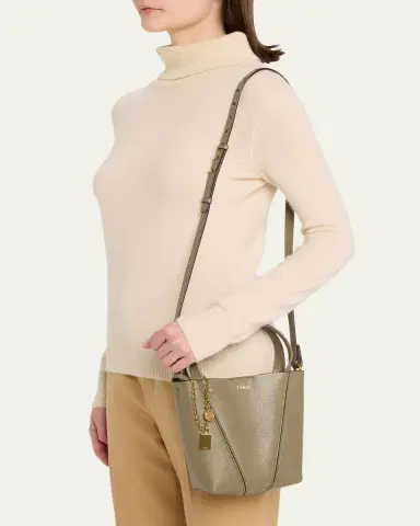 Chloé Spin Mini Tote Bag in Grained Calfskin | Thumbnail 24 Chloé Spin Mini Tote Bag in Grained Calfskin | Thumbnail 24