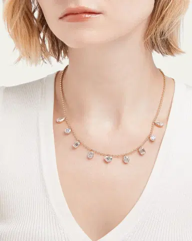 Kendall Row 14K Yellow Gold Fancy Shape Diamond Station Necklace, 16-18"L | Thumbnail 2 Kendall Row 14K Yellow Gold Fancy Shape Diamond Station Necklace, 16-18"L | Thumbnail 2