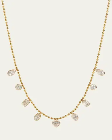 Kendall Row 14K Yellow Gold Fancy Shape Diamond Station Necklace, 16-18"L | Thumbnail 3 Kendall Row 14K Yellow Gold Fancy Shape Diamond Station Necklace, 16-18"L | Thumbnail 3