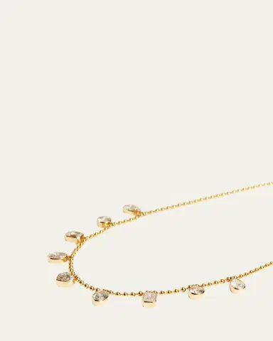 Kendall Row 14K Yellow Gold Fancy Shape Diamond Station Necklace, 16-18"L | Thumbnail 4 Kendall Row 14K Yellow Gold Fancy Shape Diamond Station Necklace, 16-18"L | Thumbnail 4