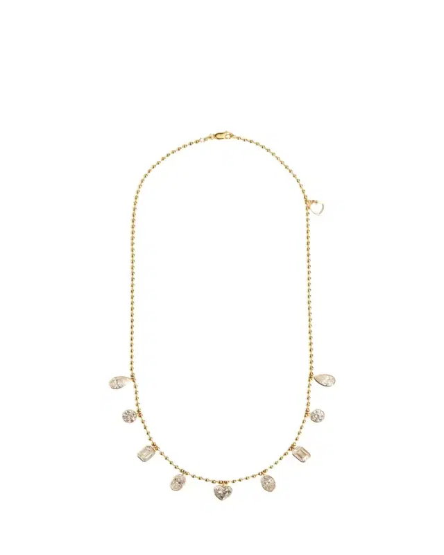 Kendall Row 14K Yellow Gold Fancy Shape Diamond Station Necklace, 16-18"L