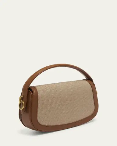 Saint Laurent Voltaire YSL Shoulder Bag in Canvas and Leather | Thumbnail 3 Saint Laurent Voltaire YSL Shoulder Bag in Canvas and Leather | Thumbnail 3