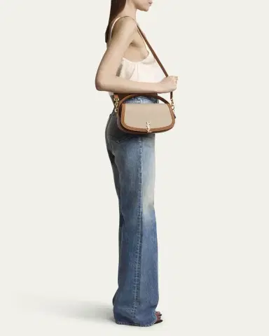 Saint Laurent Voltaire YSL Shoulder Bag in Canvas and Leather | Thumbnail 4 Saint Laurent Voltaire YSL Shoulder Bag in Canvas and Leather | Thumbnail 4