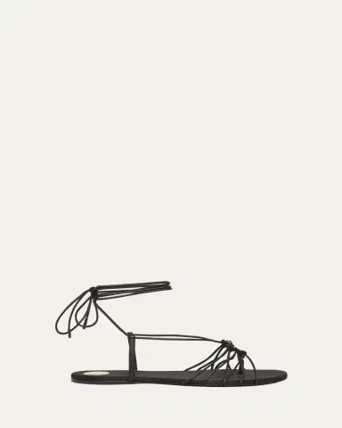 Saint Laurent Babylone Strappy YSL Ankle-Tie Sandals | Thumbnail 5 Saint Laurent Babylone Strappy YSL Ankle-Tie Sandals | Thumbnail 5