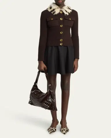Givenchy Voyou Medium Buckle Shoulder Bag in Shiny Leather | Thumbnail 5
