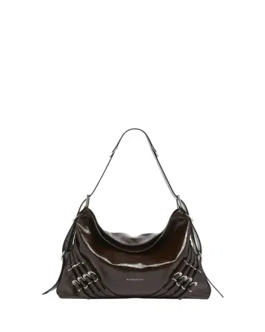 Givenchy Voyou Medium Buckle Shoulder Bag in Shiny Leather | Thumbnail 1