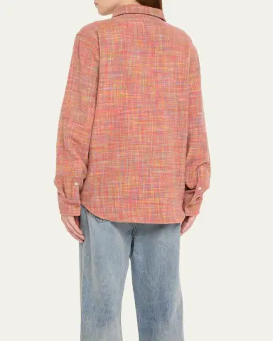 God's True Cashmere Flower Space Dye Tartan Cashmere Shirt Jacket | Thumbnail 3