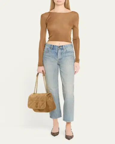 Saint Laurent Jamie 4.3 Medium Quilted Suede Shoulder Bag | Thumbnail 10 Saint Laurent Jamie 4.3 Medium Quilted Suede Shoulder Bag | Thumbnail 10