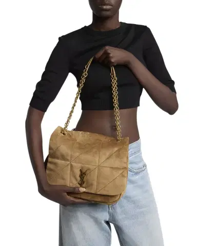 Saint Laurent Jamie 4.3 Medium Quilted Suede Shoulder Bag | Thumbnail 1 Saint Laurent Jamie 4.3 Medium Quilted Suede Shoulder Bag | Thumbnail 1