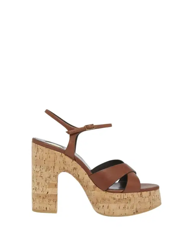 Bianca Leather Cork Platform Sandals Bianca Leather Cork Platform Sandals