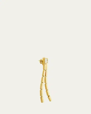 Ileana Makri 18K Yellow Gold Double Waterfall Earrings with Baguette Diamonds | Thumbnail 2 Ileana Makri 18K Yellow Gold Double Waterfall Earrings with Baguette Diamonds | Thumbnail 2
