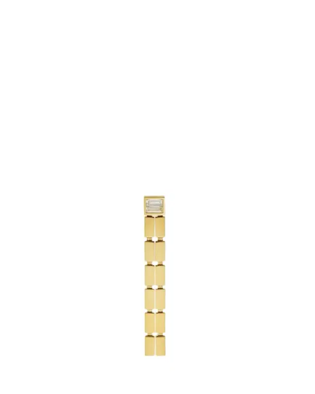 ILEANA MAKRI 18K Yellow Gold Double Waterfall Earrings with Baguette Diamonds