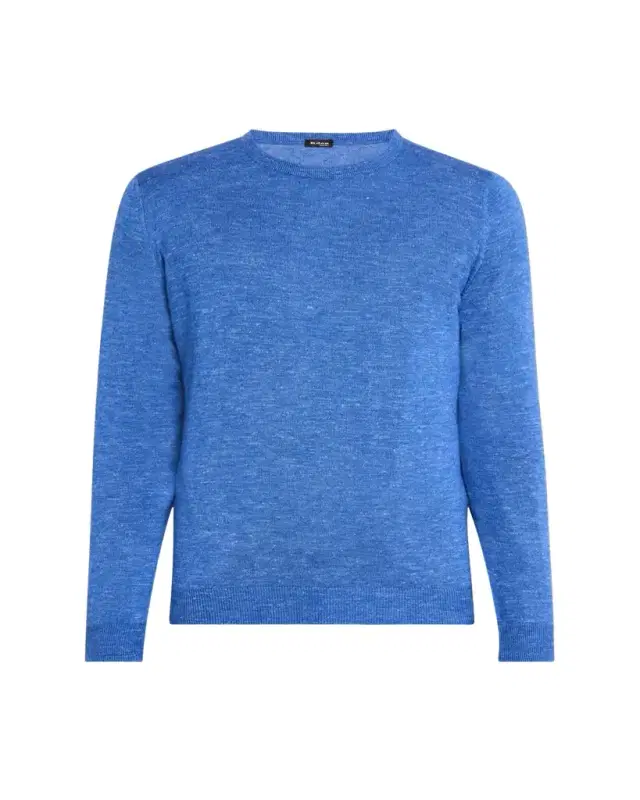 Kiton Men's Cashmere and Linen Crewneck Sweater